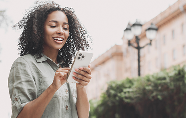 Woman on a cell phone