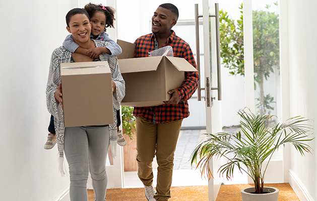 Family moving into new home