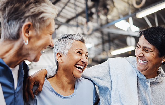 Group of mature women at the gym